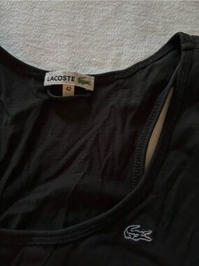 Lacoste Black  Tank dress with Crocodile Patch